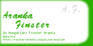 aranka finster business card